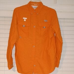 Columbia Vibrant Orange Button-Up Shirt